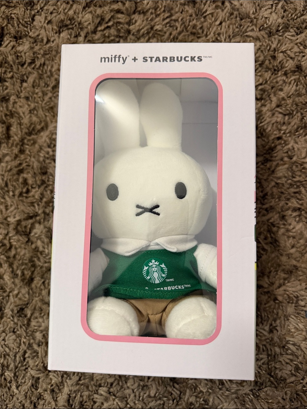 NWT Starbucks x Miffy Plush Bunny Doll White/Green Outfit